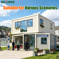 Maison conteneur préfabriquée extensible Wecheer à installation rapide, taille personnalisée pour unités d'hébergement modulaires