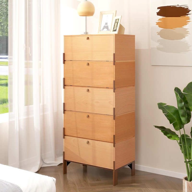 24 Inch 3 Drawer Wood Dresser