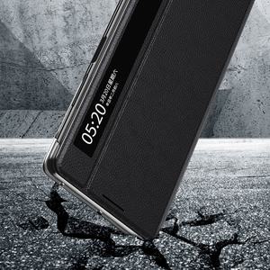 Étui de Téléphone Pliant avec Support pour <span class=keywords><strong>Huawei</strong></span> <span class=keywords><strong>Mate</strong></span> X2, Housse en Cuir Fine et Légère avec Fenêtre Intelligente - Product Image 2