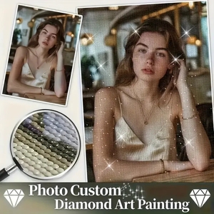 Kit de peinture au diamant <span class=keywords><strong>personnalisé</strong></span> avec <span class=keywords><strong>photo</strong></span>, MOQ=1 - Art au diamant DIY avec photos personnelles et livraison directe - Product Image 1