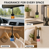 Purificateur d'air de voiture OEM moderne avec logo personnalisé, diffuseur en verre, évaporation naturelle et parfum longue durée, aucune électricité requise