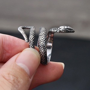 yunnique Snake Shape <b>Ring</b> Gold Steel Color Unisex Fashion Jewelry Party Accessory - Product Image 2