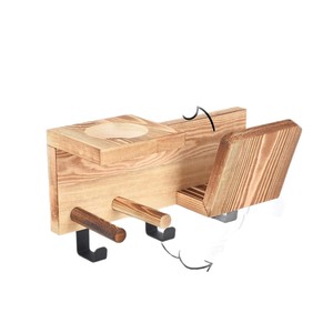 Étagère murale en bois et fer, simple niveau, pour rangement et présentation dans le garage - Product Image 2