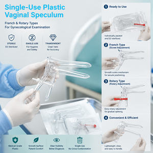 เครื่องมือตรวจภายในช่องคลอดแบบปลอดเชื้อเกรดทางการแพทย์ |   สเปคูลาแบบใช้แล้วทิ้งใสพิเศษสำหรับการตรวจช่องคลอด - Product Image 2