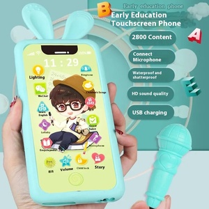 Đồ chơi giáo dục trẻ em, điện thoại mô phỏng Màn hình cảm ứng có thể sạc lại, thích hợp cho bé trai, bé gái và trẻ sơ sinh - Product Image 1
