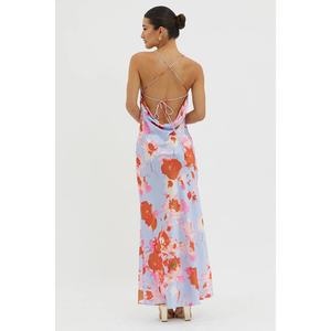 Nuevo Vestido Maxi Floral Casual para Vacaciones, Diseño sin Tirantes, Espalda Descubierta, Escote Cruzado, Sexy - Product Image 4