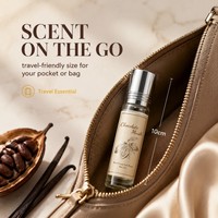Huile de parfum roll-on Chocolat Musc, Parfum de luxe de marque, Design roll-on, Notes d'ambre, vanille et musc, Format mini portable