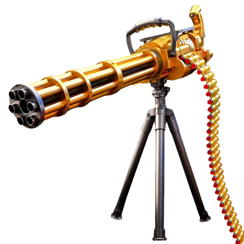 مسدس لعبة ذو فتحة ذهبية مزود بسلسلة لإمداد الأطفال مسدس لعبة للأولاد من HY Toys