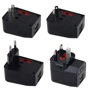 Adaptateur de voyage mondial Wonplug 2USB Chargeur de voyage mobile Multi-prises Tout-en-un Matériel PC écologique pour appareil photo <span class=keywords><strong>Cadeau</strong></span> d'entreprise - Product Image 6