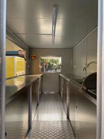 Remorque carrée mobile moderne Chariot distributeur électrique de nourriture pour restauration rapide de rue Remorque vélo de crème glacée