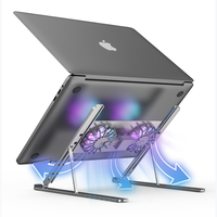 Boneruy Produits Tendances Support de Refroidissement Pliable Réglable à 8 Angles pour Ordinateur Portable et de Bureau
