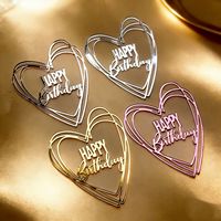 Plaque décorative ronde en acrylique réutilisable style Ins pour gâteau d'anniversaire moderne, idéale pour le dessus du gâteau