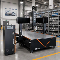 Machine de gravure CNC 3 axes en acier, idéale pour l'industrie des transports ferroviaires, pour le prototypage de FRP, polyuréthane et mousse PMI - Offre Spéciale