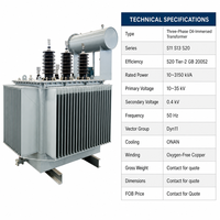Transformator Tiga Fasa Berpendingin Minyak Tembaga Wanbo-477 S20 630kVA 10kV 35kV Dyn11 ONAN Conservator