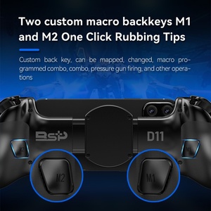 BSP-D11S cần điều khiển & di động chơi game Bộ điều khiển RGB Điện thoại kéo dài Gamepad 6-trục Con quay hồi chuyển rung cho Android IOS chuyển đổi - Product Image 4