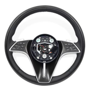 Volante in legno a 3 razze stile Thong per Mercedes Classe E, Classe S, Classe C, GLC, GLE, ML, CLS, X253, E350, C300, 211, <span class=keywords><strong>S205</strong></span> - Product Image 4