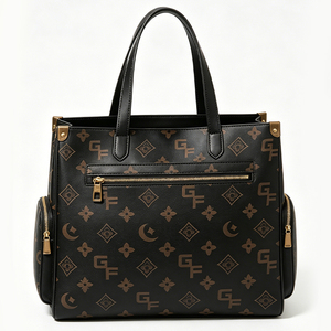 Wholesale GORFIA Brand High Quality Women's Luxury Fashion Black Designer Latest PU Leather Handbag - Product Image 3