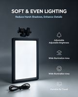 Kit d'éclairage LED portable bicolore 12W SL116 pour photographie et vlogging, avec panneau souple, rechargeable