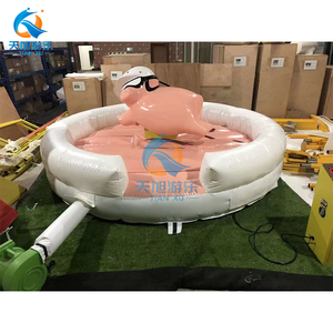 <span class=keywords><strong>Structure</strong></span> électrique rotative mécanique <span class=keywords><strong>gonflable</strong></span> de défi de rodéo de taureau fou de cochon rose de nouvelle conception pour la location d'événements extérieurs - Product Image 1