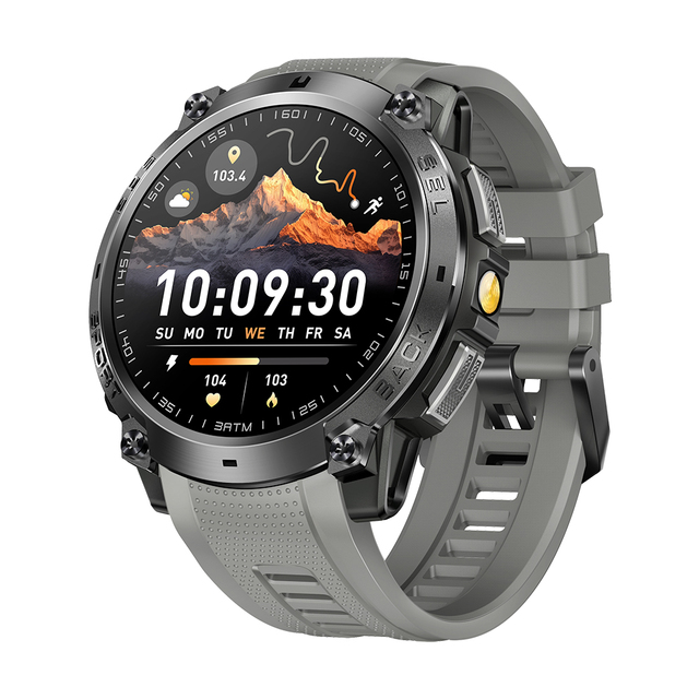 TKYUAN Outdoor Sport Smart Watch with Flashlight 3ATM Waterproof 1.39inch GPT Health Monitoring Men Smart Watch With GPS