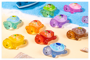 En gros, figurines miniatures lumineuses en résine, thème animaux marins, <span class=keywords><strong>tortue</strong></span> DIY, qui brillent dans le noir, pour sachets surprises, jouet pour enfants - Product Image 6