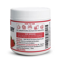 Vente en gros de poudre instantanée de fraises séchées, extrait de plantes, saveur de fraise fraîche, jus de fruits en poudre