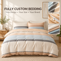 Ensemble de linge de lit 100 % coton personnalisé OEM ODM, housse de couette, drap plat, taie d'oreiller pour dortoir étudiant, vente en gros