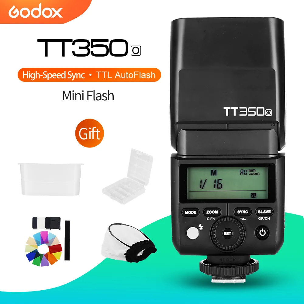 inlighttech Godox Mini Speedlite TT350C TT350N TT350S TT350F TT350O TT350P Camera Flash TTL HSS for Fuji Pentax