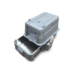 Lettiera per Gatti Extra Large Rettangolare con Cassetto, Completamente Chiusa, Deodorante, Rialzata, Facile da Pulire, in Metallo e Plastica, Per Tutte le Stagioni - Product Image 1