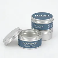Pot à bougie rond en aluminium de 5 ml, 30 ml, 150 ml avec étiquette, boîte en métal, design étanche