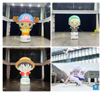 Modèle gonflable géant de Luffy en tissu Oxford imperméable pour publicité, inspiré de One Piece, idéal pour les événements