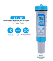 7 en 1 PH TDS EC ORP Salinité S. G Temp Meter Water Quality Monitor Tester IP67 pour l'eau potable, Aquariums PH Meter