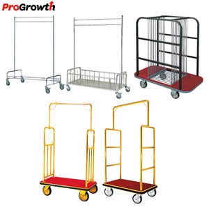 Fournitures pour hôtels et restaurants Chariot à bagages Chariots à bagages Service commercial Crown Bellboy Chariot de livraison de vêtements Camion à main - Product Image 5