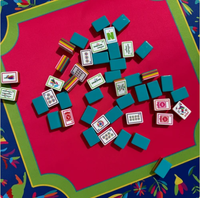 Jeu de Mahjong américain en acrylique, tuiles de Mahjong Fiesta Jokers et tapis de Mahjong
