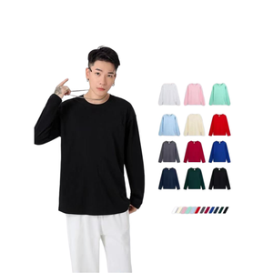 T-Shirt a Maniche Lunghe da <span class=keywords><strong>Uomo</strong></span> <span class=keywords><strong>Taglie</strong></span> <span class=keywords><strong>Forti</strong></span>, Personalizzabile con Logo, 100% Cotone 220 GSM, Nuovo Stile 2025, <span class=keywords><strong>Taglie</strong></span> USA, Vendita all'Ingrosso - Product Image 1