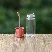 Récipients tubulaires de poudre de médecine en verre transparent de 15ml stockage pratique flacon en verre ambré bouchon à vis couvercle en aluminium bouteilles en verre