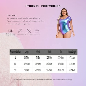 Leotardo de una Pieza de Cuero Sintético Brillante para Mujer, Talla Grande, para Danza, Yoga, Gimnasia, Ejercicio y Entrenamiento - Product Image 6