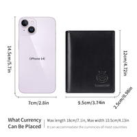 Dompet Kulit Asli Buatan Tangan SCHLATUM untuk Pria, RFID Slim Wallet Vintage dengan Penutup Terbuka, Klip Uang Kasual Kapasitas Besar, Kulit Sapi Pendek