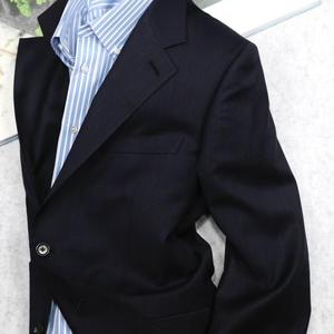 Black Fine Stripe 100% <strong>Wool</strong> Business Suits Set DIY Bespoke Single Breasted Breathable B2B Bulk Custom Made Italian/<strong>UK</strong> - Product Image 4