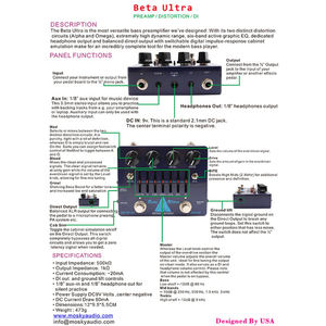 MOsky แป้นเหยียบเอฟเฟค<span class=keywords><strong>แอ</strong></span><span class=keywords><strong>ม</strong></span>พ์<span class=keywords><strong>เบส</strong></span>แบบคลาสสิกแกม<span class=keywords><strong>ม</strong></span>าเบส4แบนด์ EQ พร้อ<span class=keywords><strong>ม</strong></span>เสียงแหล<span class=keywords><strong>ม</strong></span><span class=keywords><strong>เบส</strong></span>ระดับกลางต่ำและการควบคุ<span class=keywords><strong>ม</strong></span>ระดับกลางสูง - Product Image 4