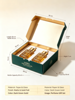 Boîte cadeau de luxe sur mesure en carton rigide pour emballage de flacon de parfum ou cosmétique
