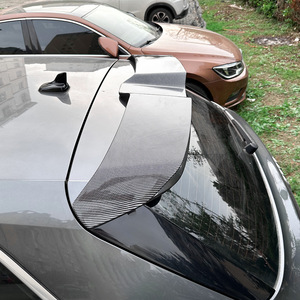 Audi A3 8Y Sportback Rear Spoiler Piano <b>Black</b> Carbon Fiber Texture ABS Wing Shaped <b>Trunk</b> Lid Modification - Product Image 3