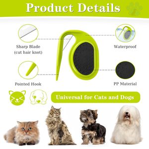 Fournitures de toilettage pour animaux de compagnie dents en acier inoxydable nettoie le <span class=keywords><strong>coupe</strong></span>-nœud de poils de <span class=keywords><strong>chat</strong></span> - Product Image 2