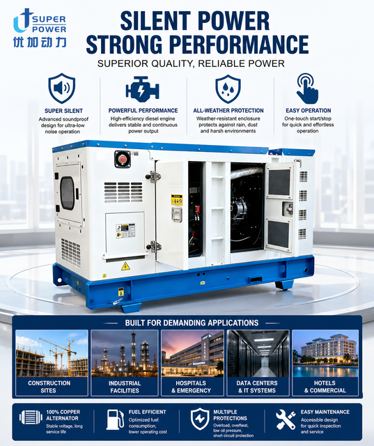 Easy Maintenance Silent Diesel Generator 100kVA-375kVA Auto Start Remote Start 480V DC for Africa Farm Agriculture Use