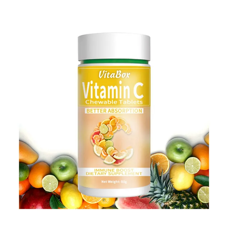 Produsen OEM ODM Vitamin C suplemen kesehatan mendukung kolagen sintesis Vitamin C tablet kunyah 1000mg