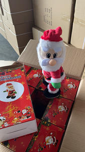 Père Noël Dansant - Poupée en Peluche Électrique de Noël Dansante Chantant des Chansons Anglaises, Jouet Père Noël pour Enfants - Product Image 2