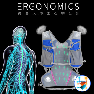 Paquete de hidratación personalizado de vejiga de 2L, mochila de hidratación impermeable para ciclismo, correr, con cuchilla de agua disponible en 6 colores - Product Image 6