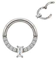 Siap Kirim Cincin Titanium G23 Model Hinged Segment Hoop untuk Tindik Tubuh, Anting Poles Tinggi, Cincin Hidung, Perhiasan Grosir