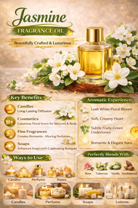 Jasmine Fragrance Oil with Carrier Oil <b>Sweet</b> Floral Scent for Skin Hair Perfume Soap Candle Making <b>Bulk</b> Supply - Product Image 2
