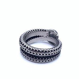 Snake King <b>Ring</b> <b>Men</b> Stainless Steel Animal Snake Design Fashion Jewelry Gift Retro <b>Silver</b> 216012 - Product Image 2